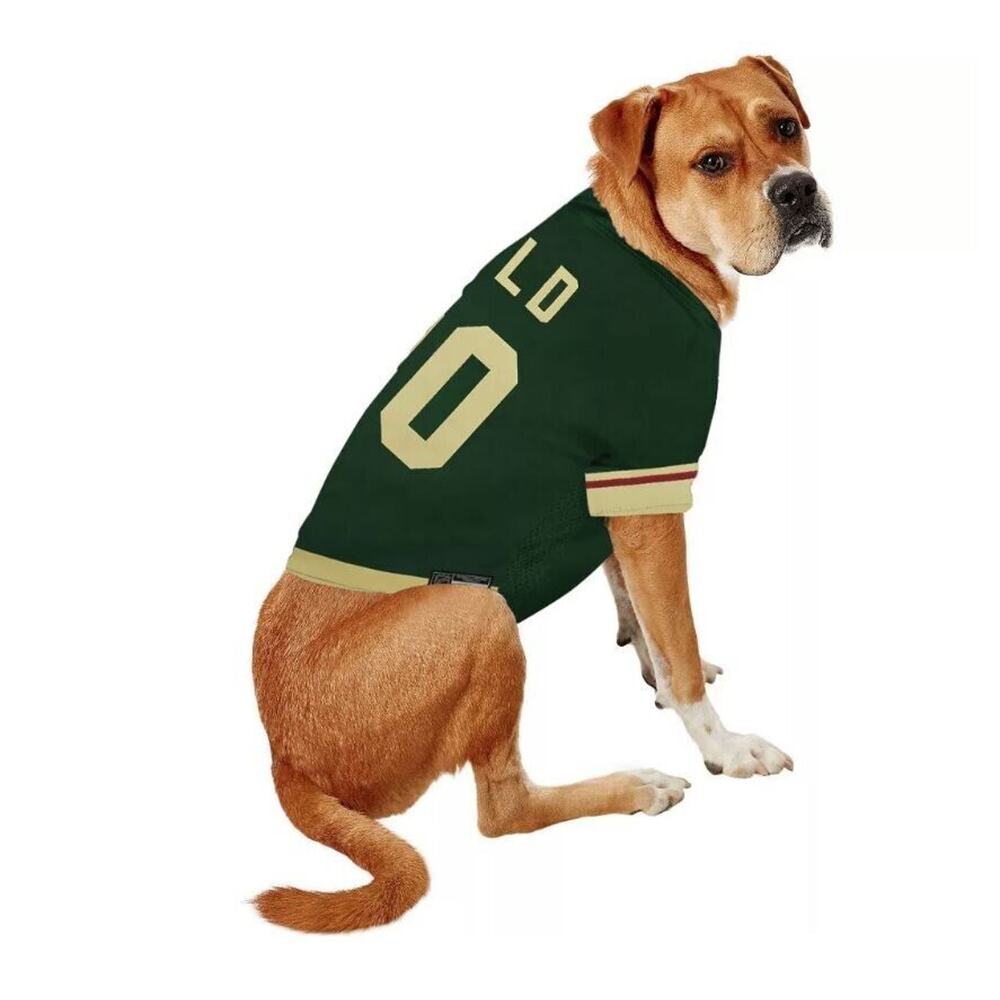 Pets First NHL Minnesota‎ Wild Pet Jersey In Green Multi XL $29 2939548